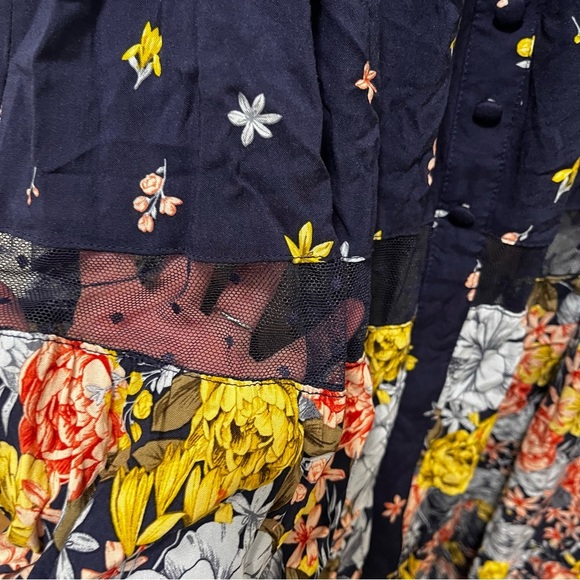 TORRID Challis Button Front Floral Navy Maxi Dress Size 1X - Picture 7 of 10